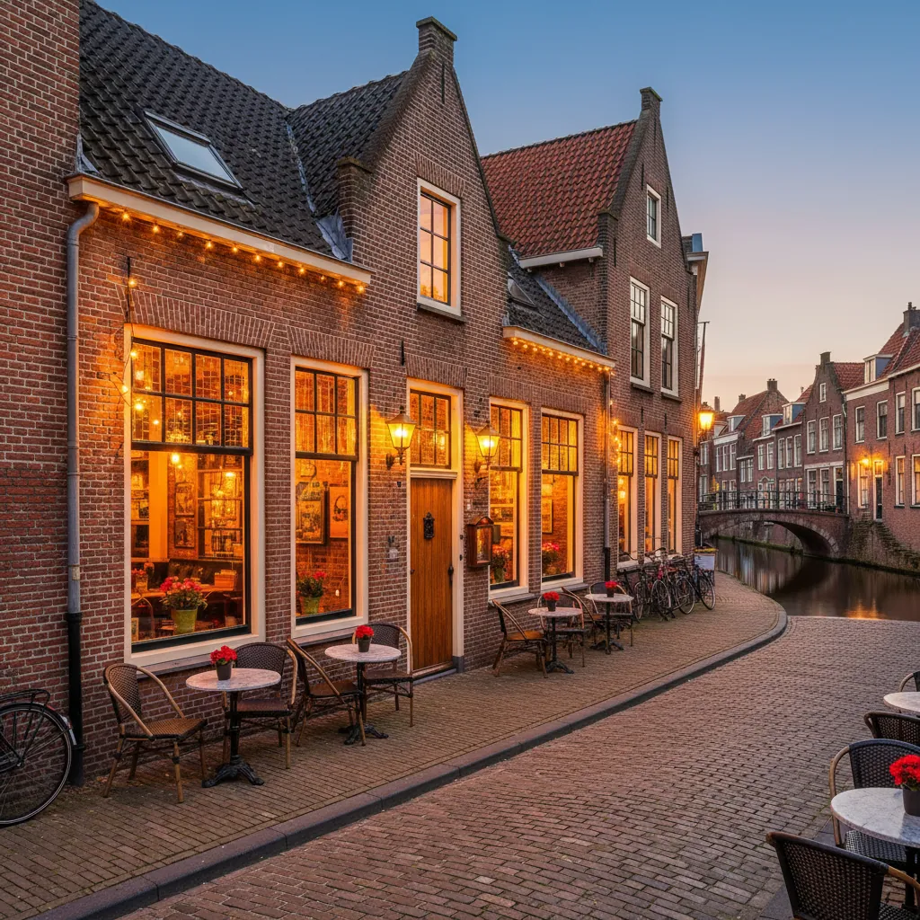 Sfeervolle gevel van Bistro 't Pakhuis aan de Havenstraat